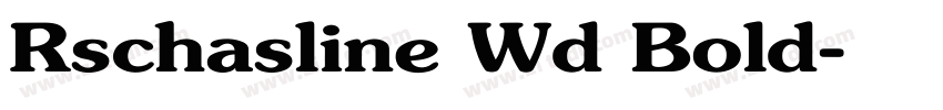 Rschasline Wd Bold字体转换